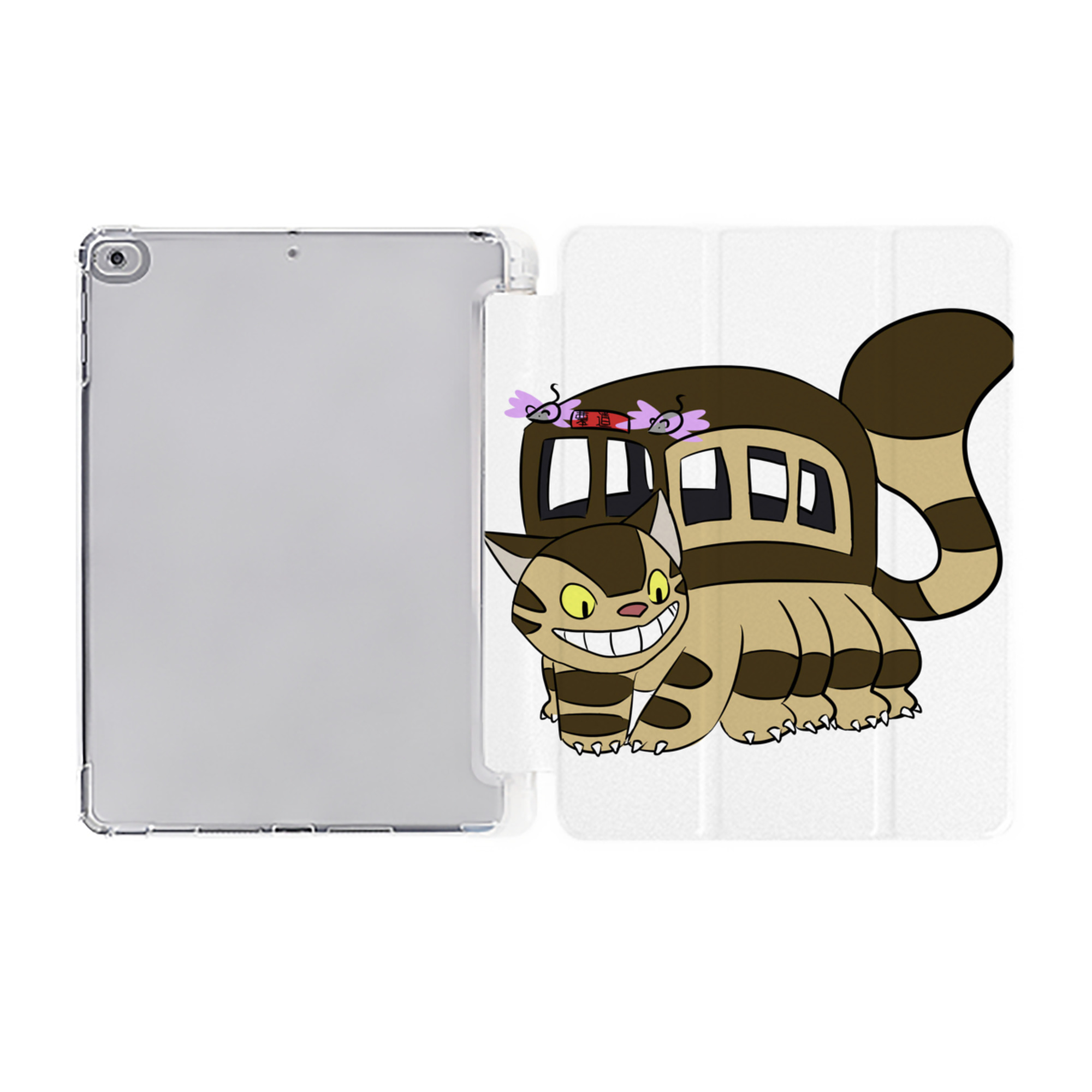 （画像用） となりのトトロ 草壁メイ 草壁サツキ My Neighbor Totoro Satsuki Kusakabe Mei Kusakabe IPad ケース ペン収納付き 三つ折りスタンド PUレザー×シリコン 対応機種9.5/10.5/10.9インチ